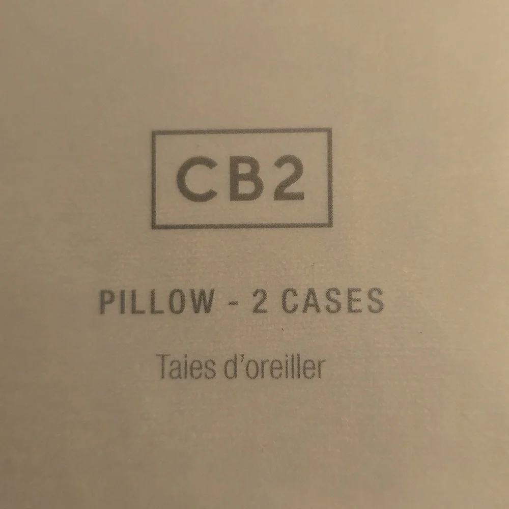 CB2 Linen Dijon Standard Pillowcases Set of 2, 51x66 cm
